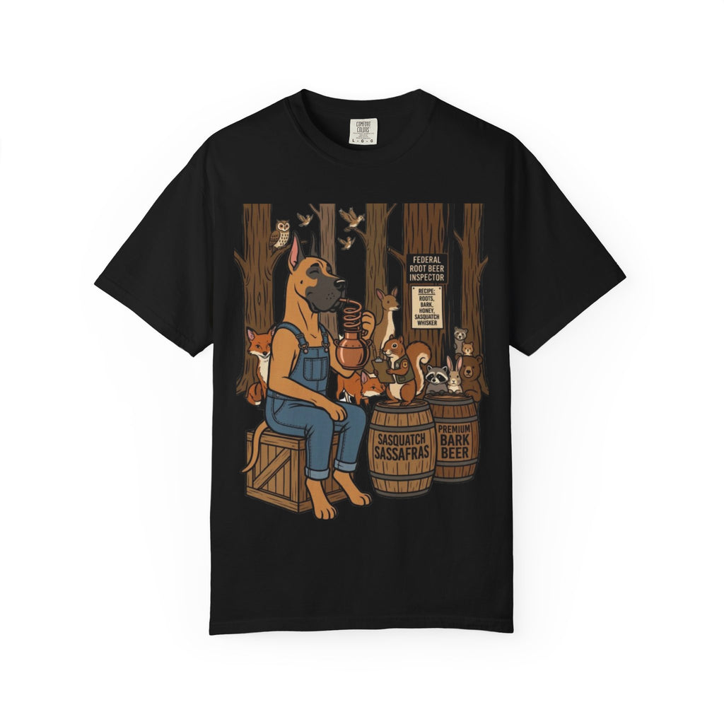 Great Dane Bootlegger Master T-shirt | Woodland Animals Illustration