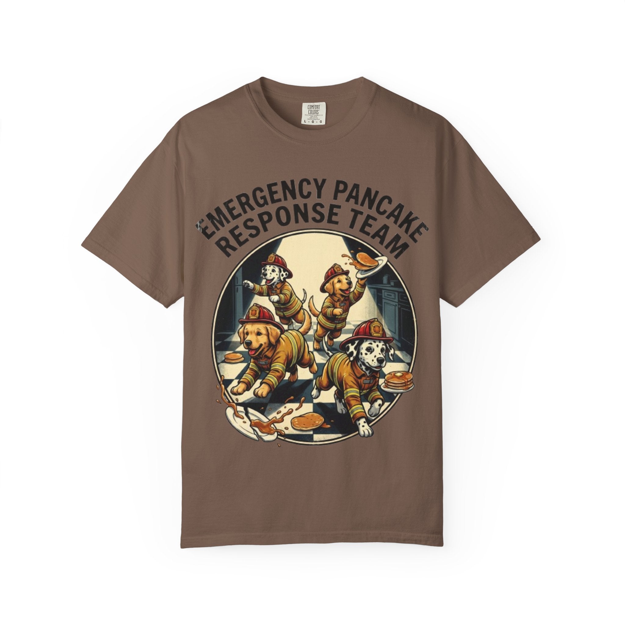 Emergency Pancake Response Team T-shirt | Firefighter Dogs Pancake Rescue