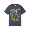Cheese Heist French Bulldog Thief T-shirt | Cartoon Crime Scene Tee
