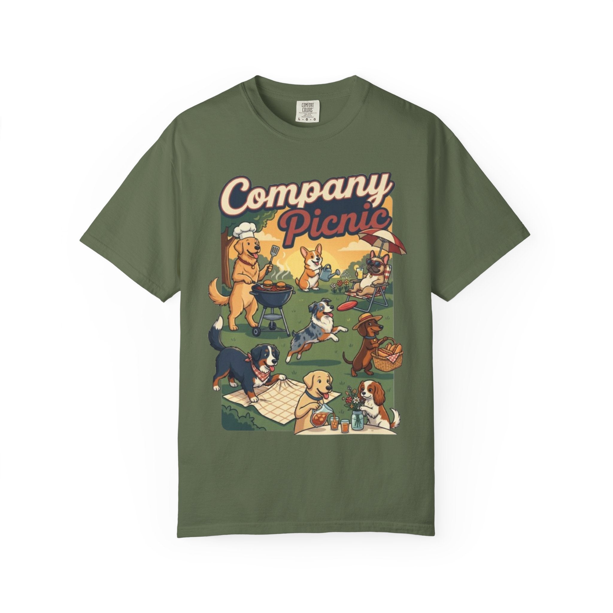 Labor Day — "Company Picnic" Dogs Picnic Graphic Tee