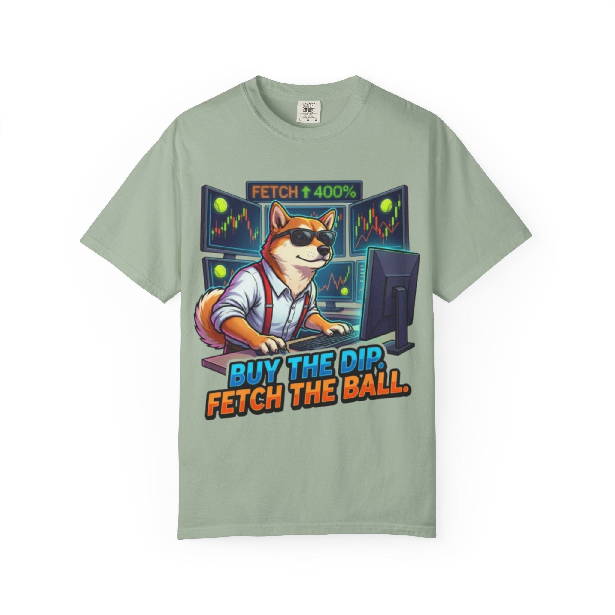 Buy the Dip Fetch the Ball Shiba Inu Trader T-shirt | Crypto Stock Market Shirt