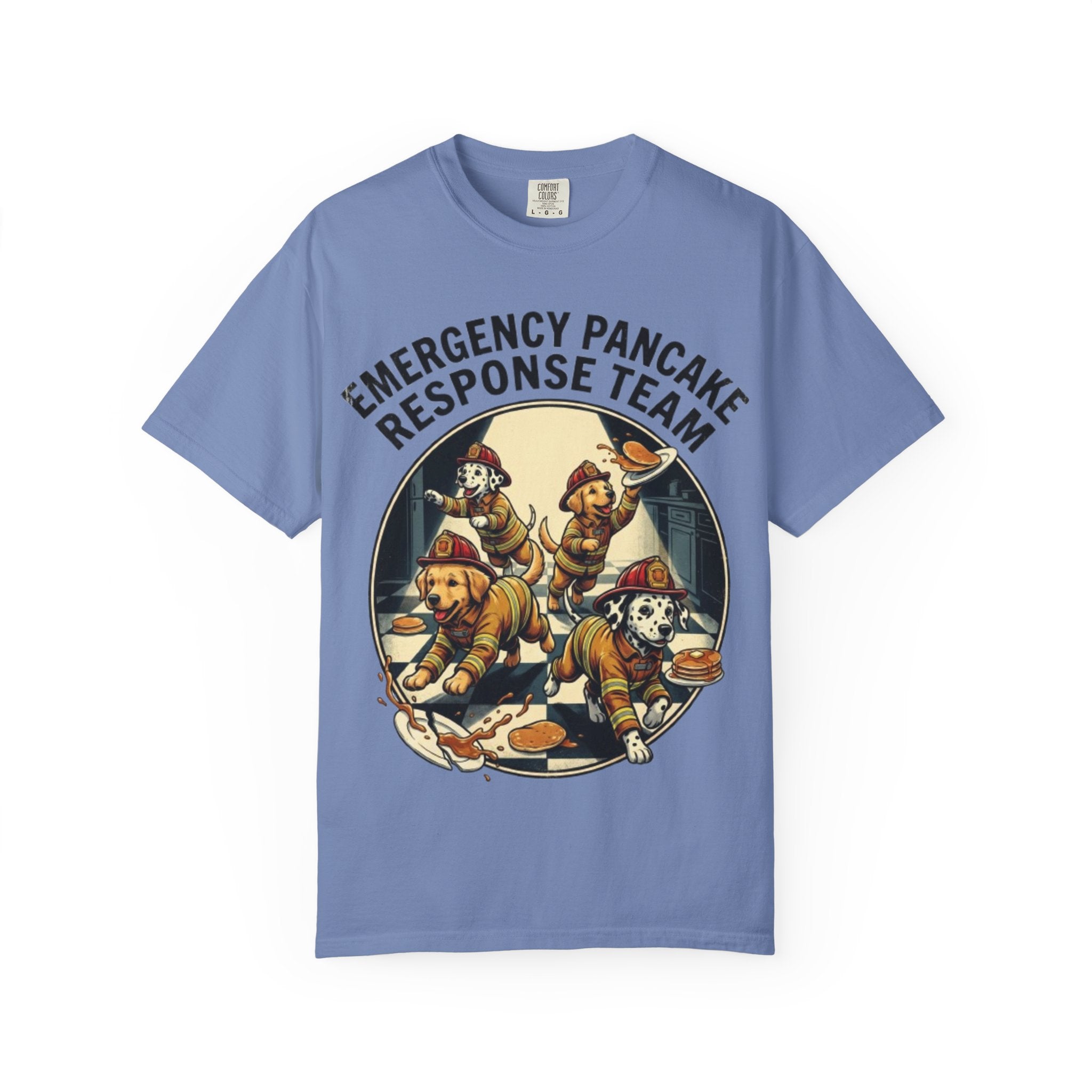 Emergency Pancake Response Team T-shirt | Firefighter Dogs Pancake Rescue