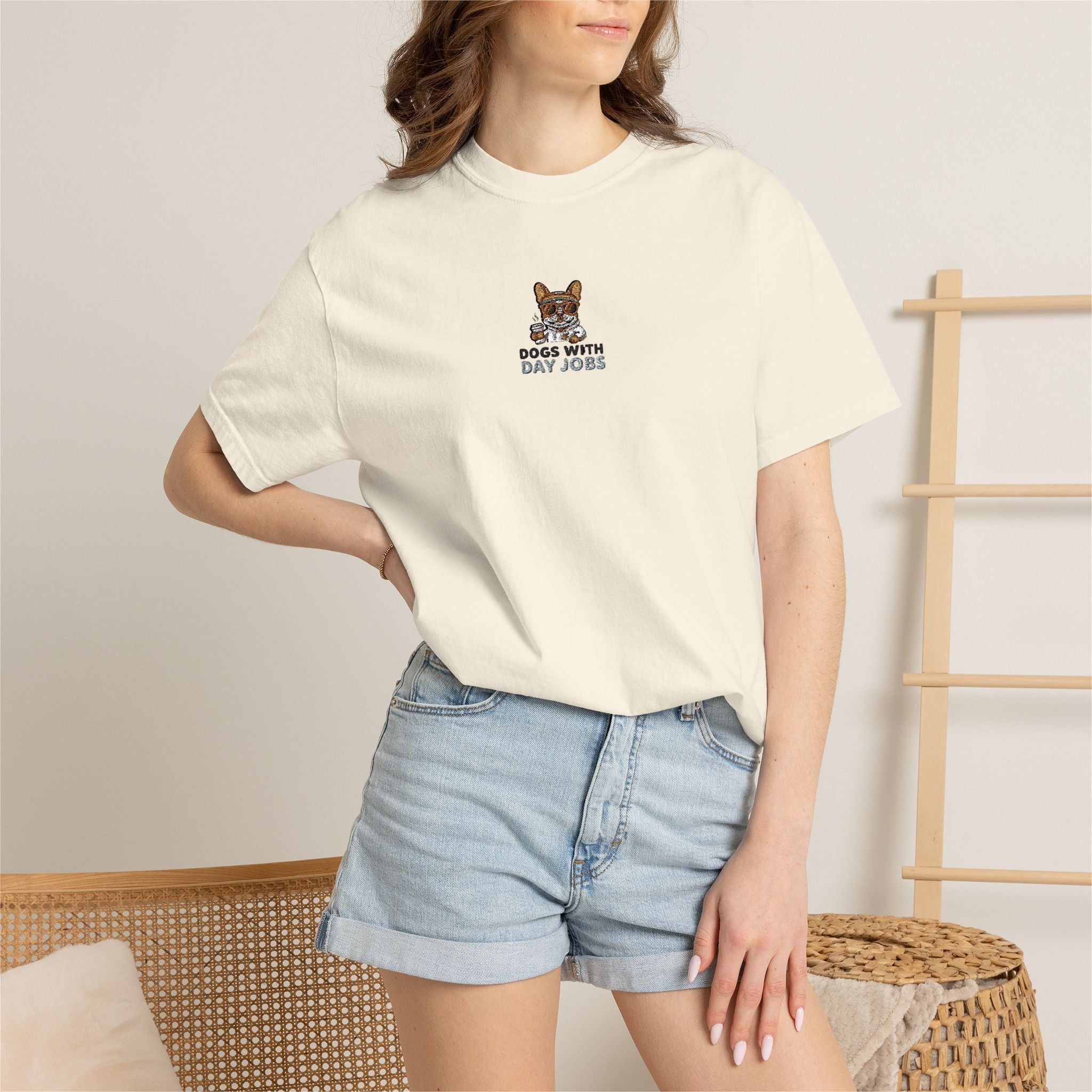 Dogs with Day Jobs Logo Embroidered T-Shirt