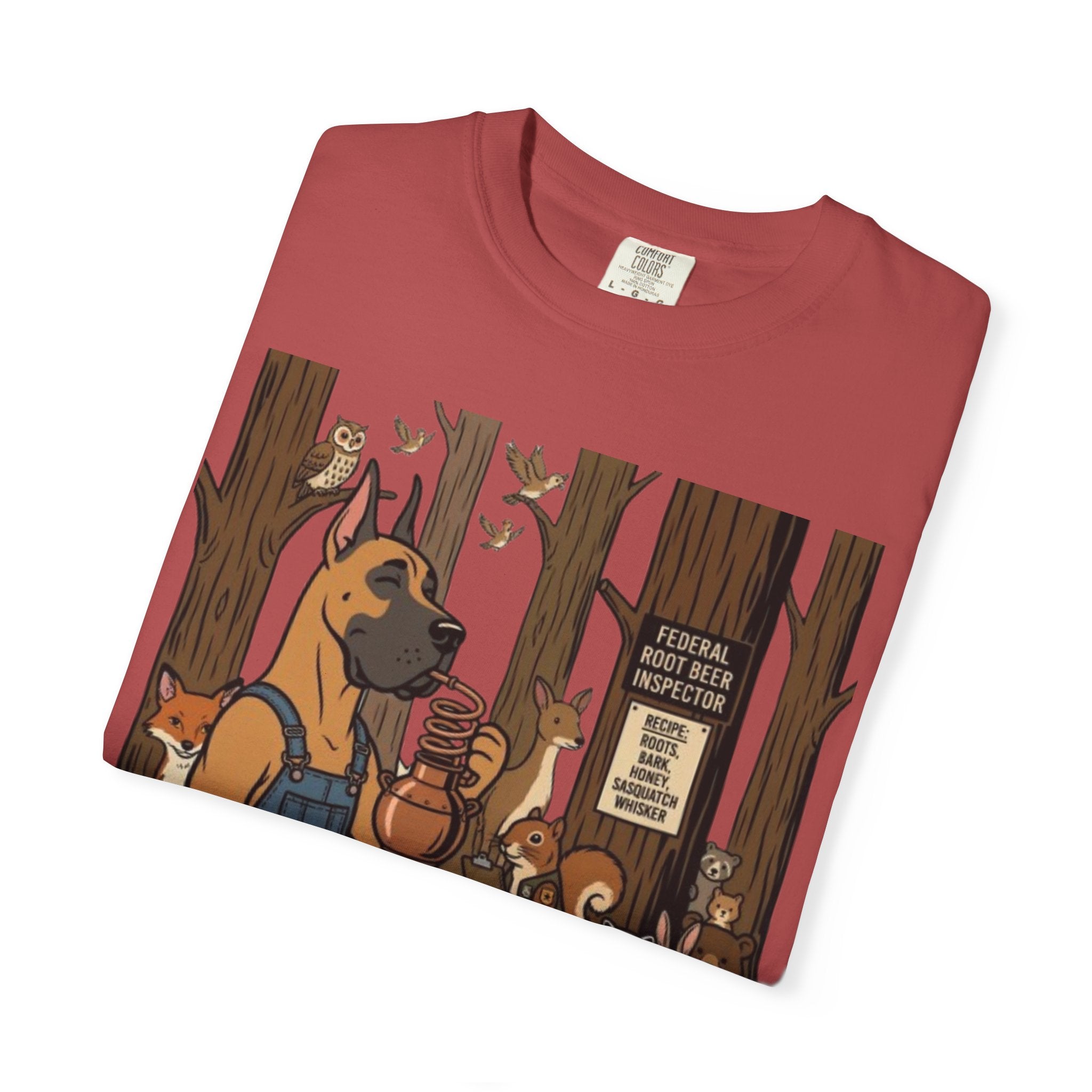 Great Dane Bootlegger Master T-shirt | Woodland Animals Illustration