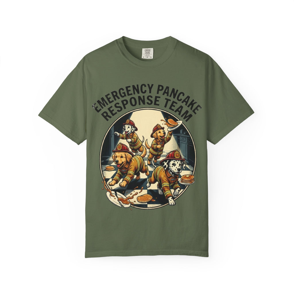 Emergency Pancake Response Team T-shirt | Firefighter Dogs Pancake Rescue