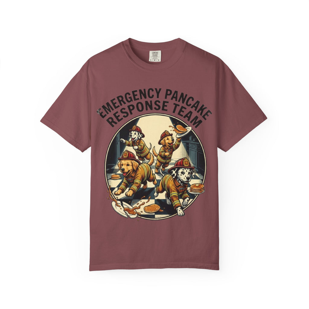 Emergency Pancake Response Team T-shirt | Firefighter Dogs Pancake Rescue