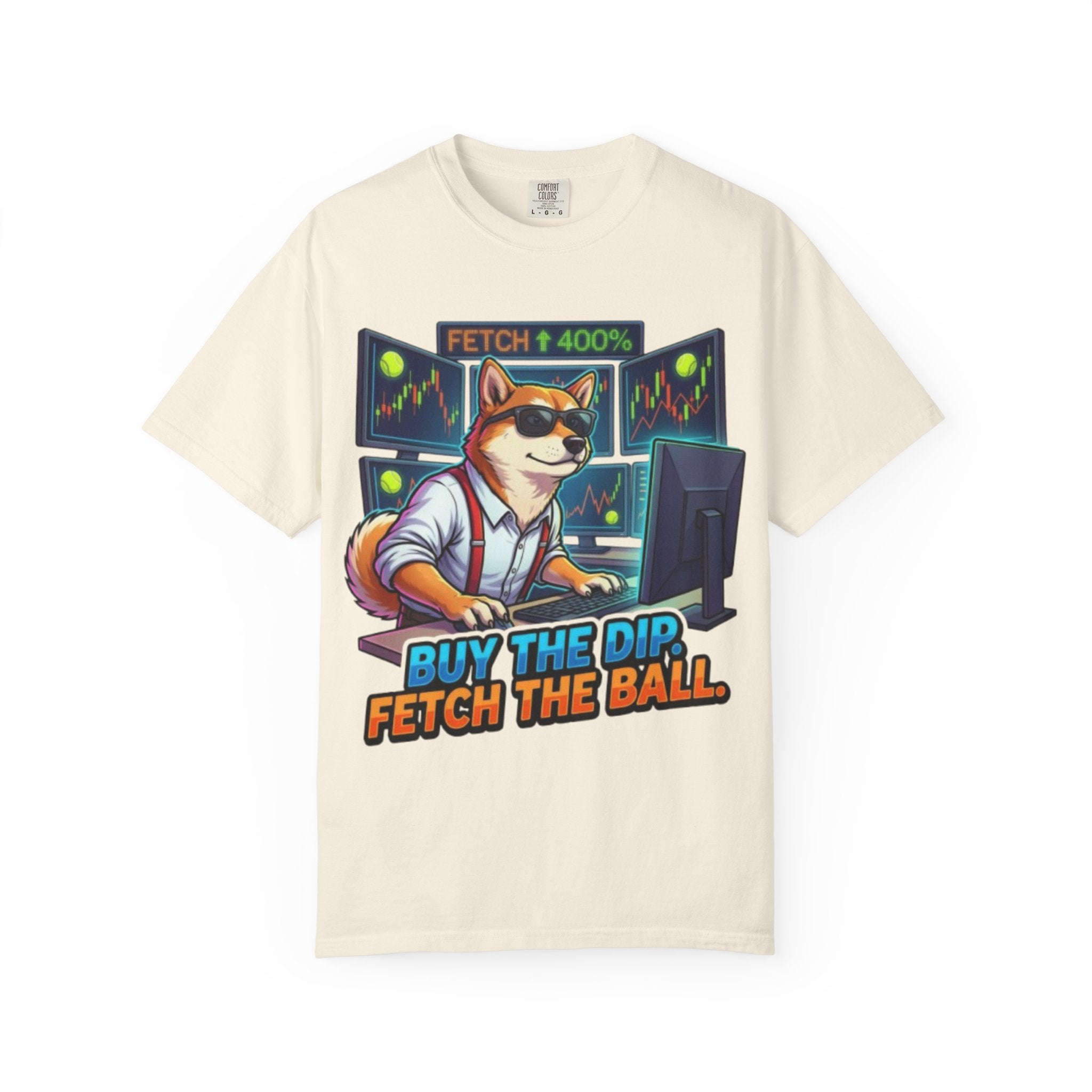 Buy the Dip Fetch the Ball Shiba Inu Trader T-shirt | Crypto Stock Market Shirt