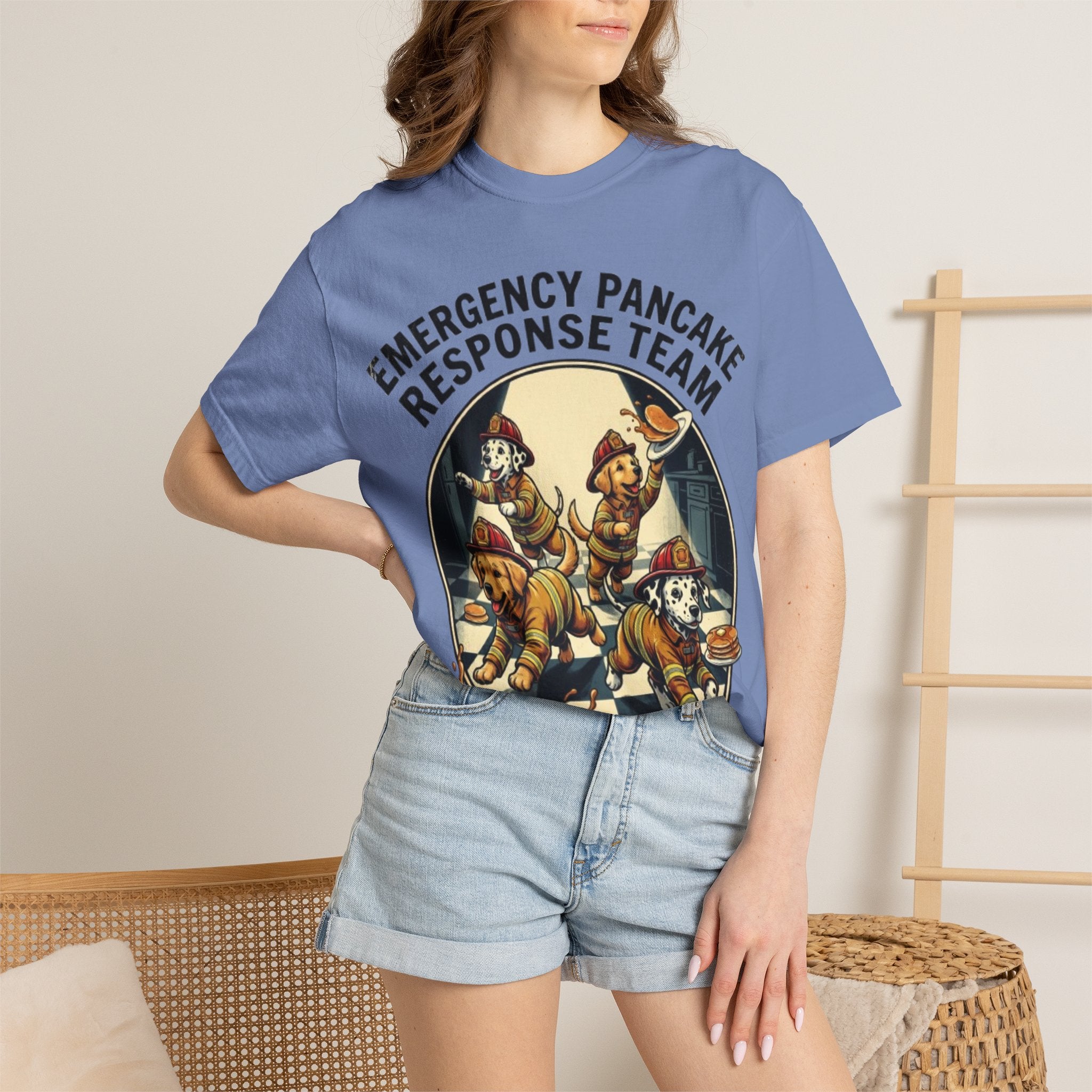 Emergency Pancake Response Team T-shirt | Firefighter Dogs Pancake Rescue