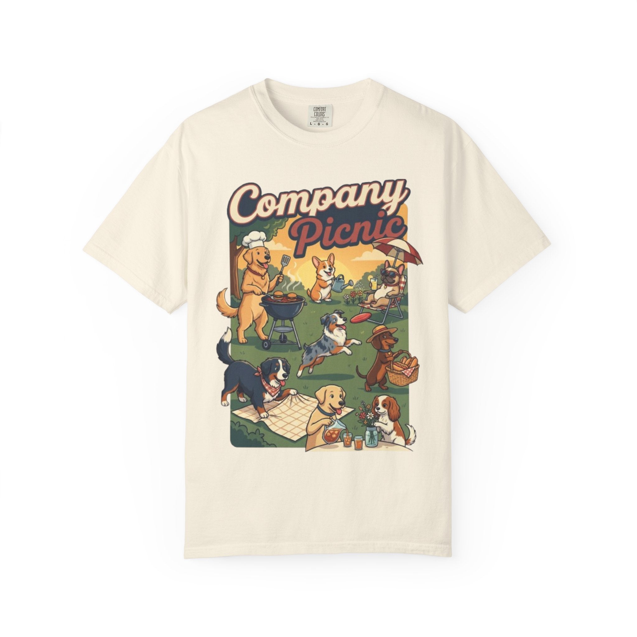 Labor Day — "Company Picnic" Dogs Picnic Graphic Tee