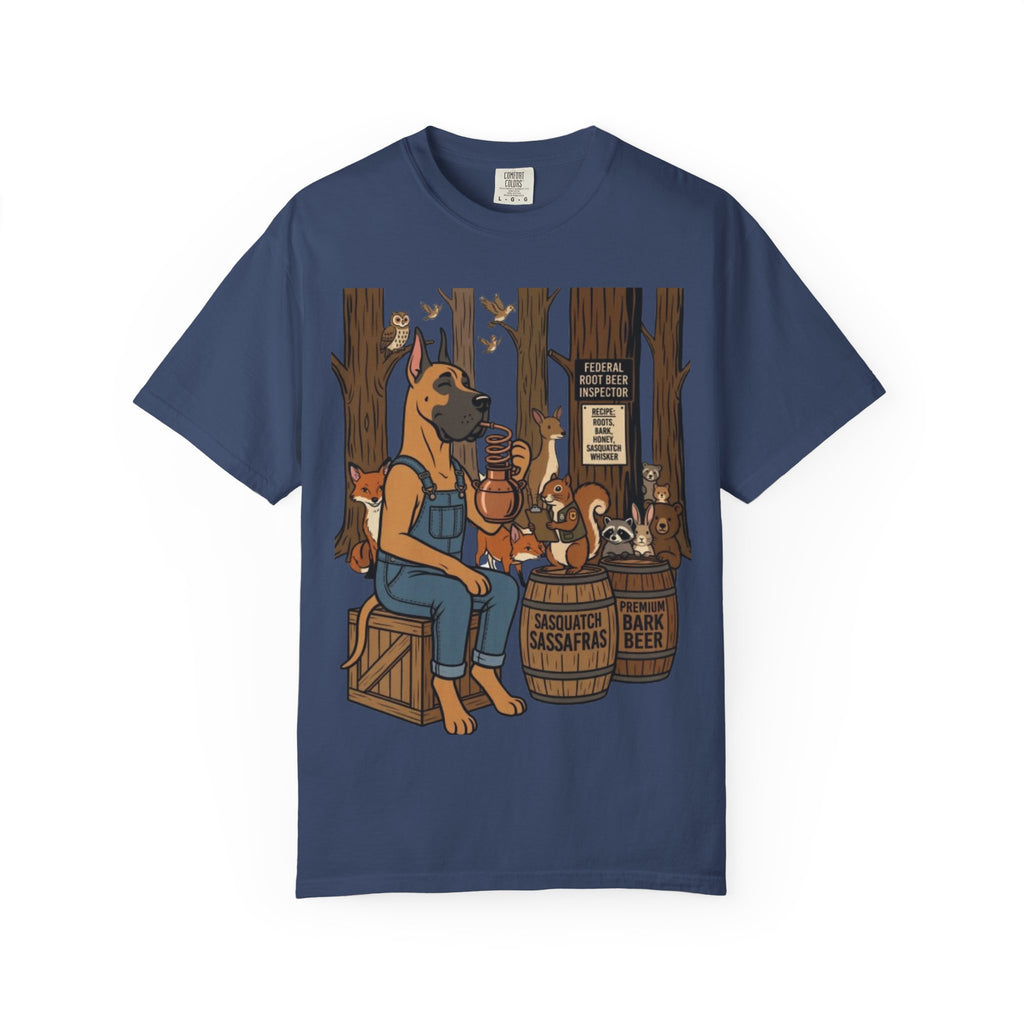 Great Dane Bootlegger Master T-shirt | Woodland Animals Illustration
