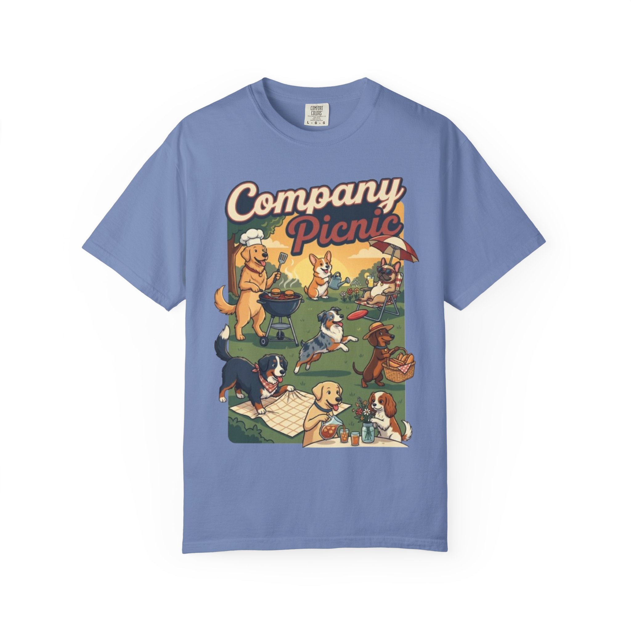 Labor Day — "Company Picnic" Dogs Picnic Graphic Tee
