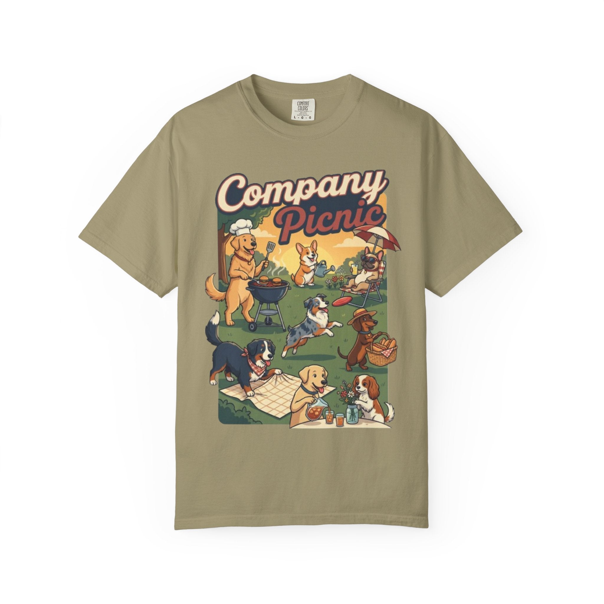 Labor Day — "Company Picnic" Dogs Picnic Graphic Tee