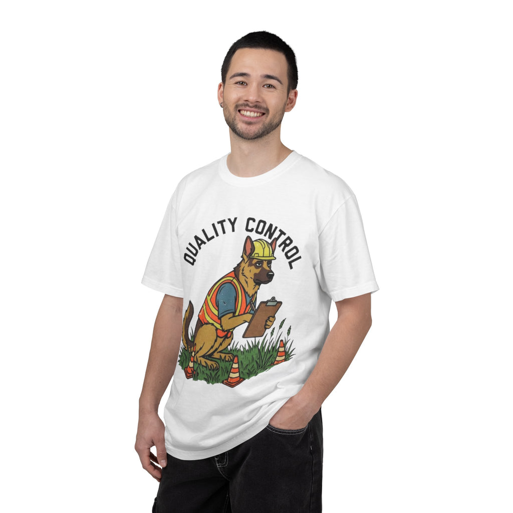 Quality Control German Shepherd T-shirt | Construction Dog Design