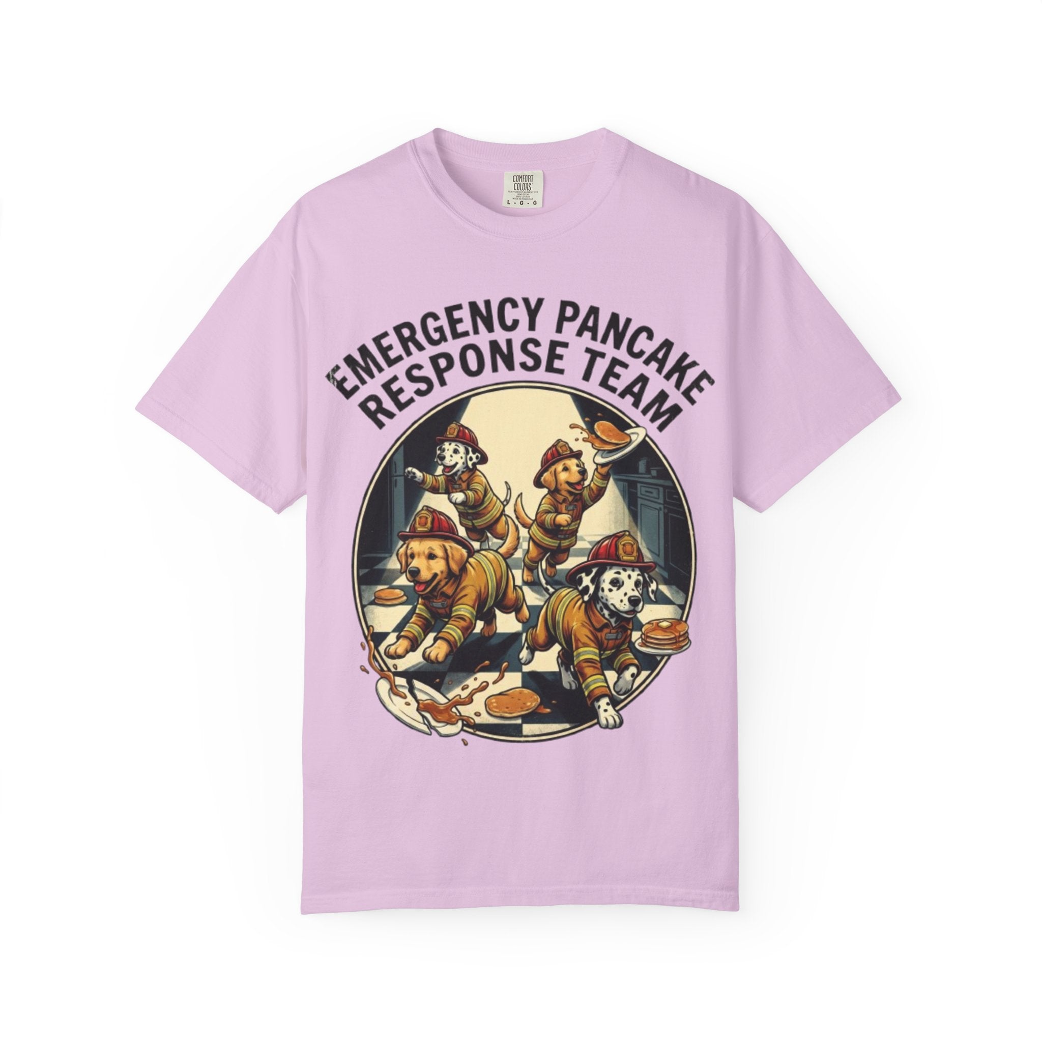 Emergency Pancake Response Team T-shirt | Firefighter Dogs Pancake Rescue