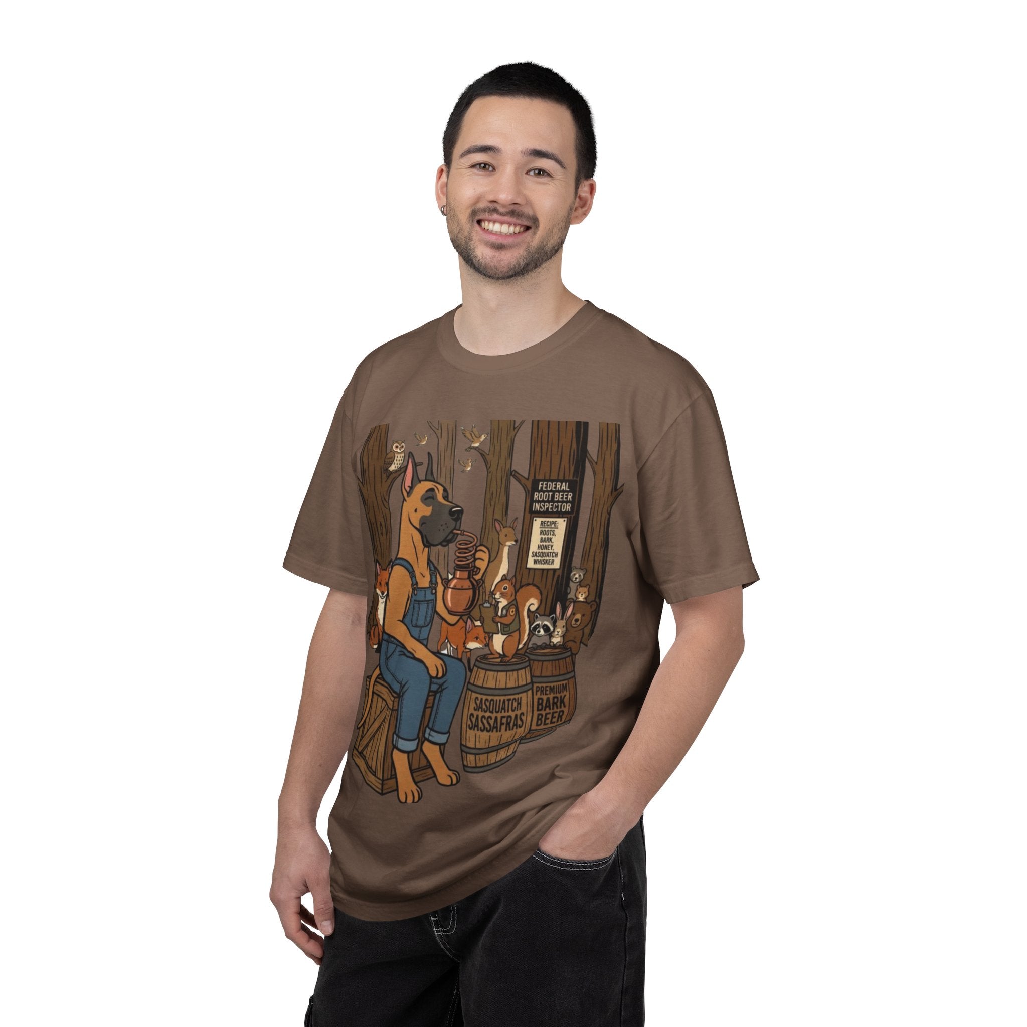 Great Dane Bootlegger Master T-shirt | Woodland Animals Illustration