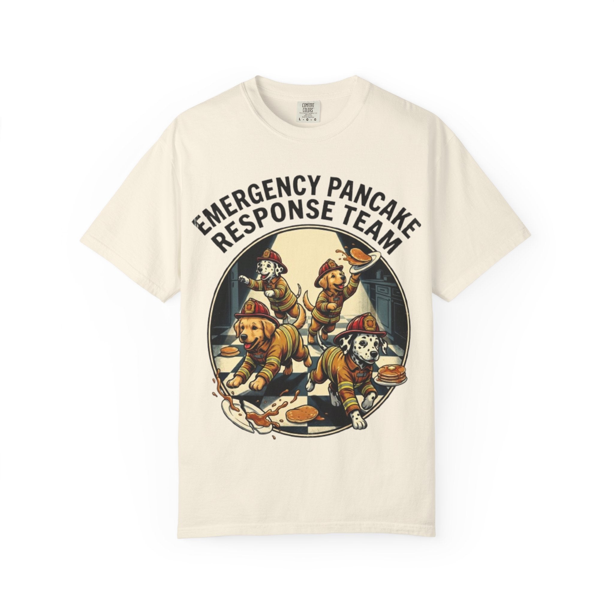 Emergency Pancake Response Team T-shirt | Firefighter Dogs Pancake Rescue