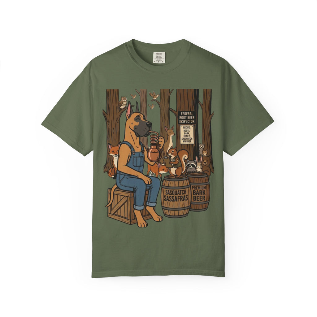 Great Dane Bootlegger Master T-shirt | Woodland Animals Illustration