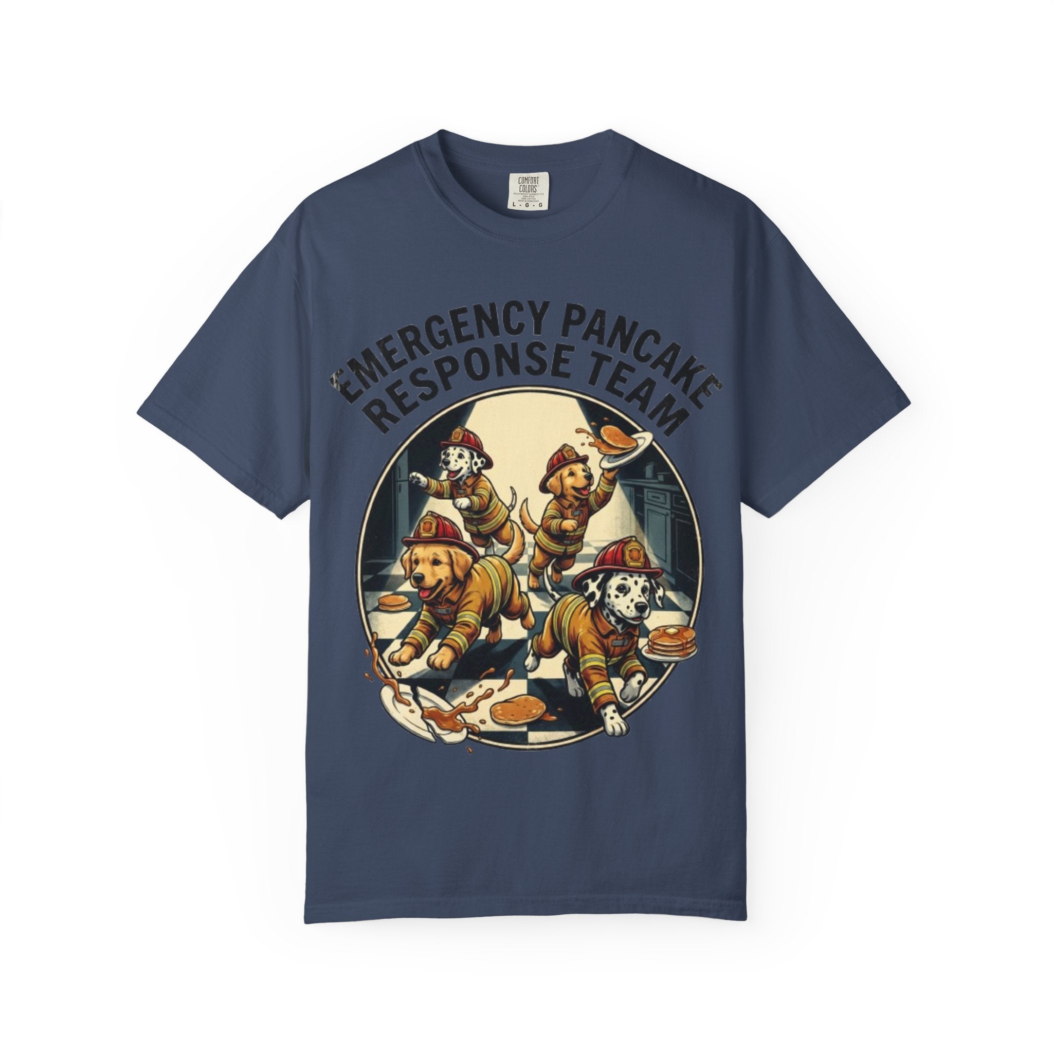 Emergency Pancake Response Team T-shirt | Firefighter Dogs Pancake Rescue