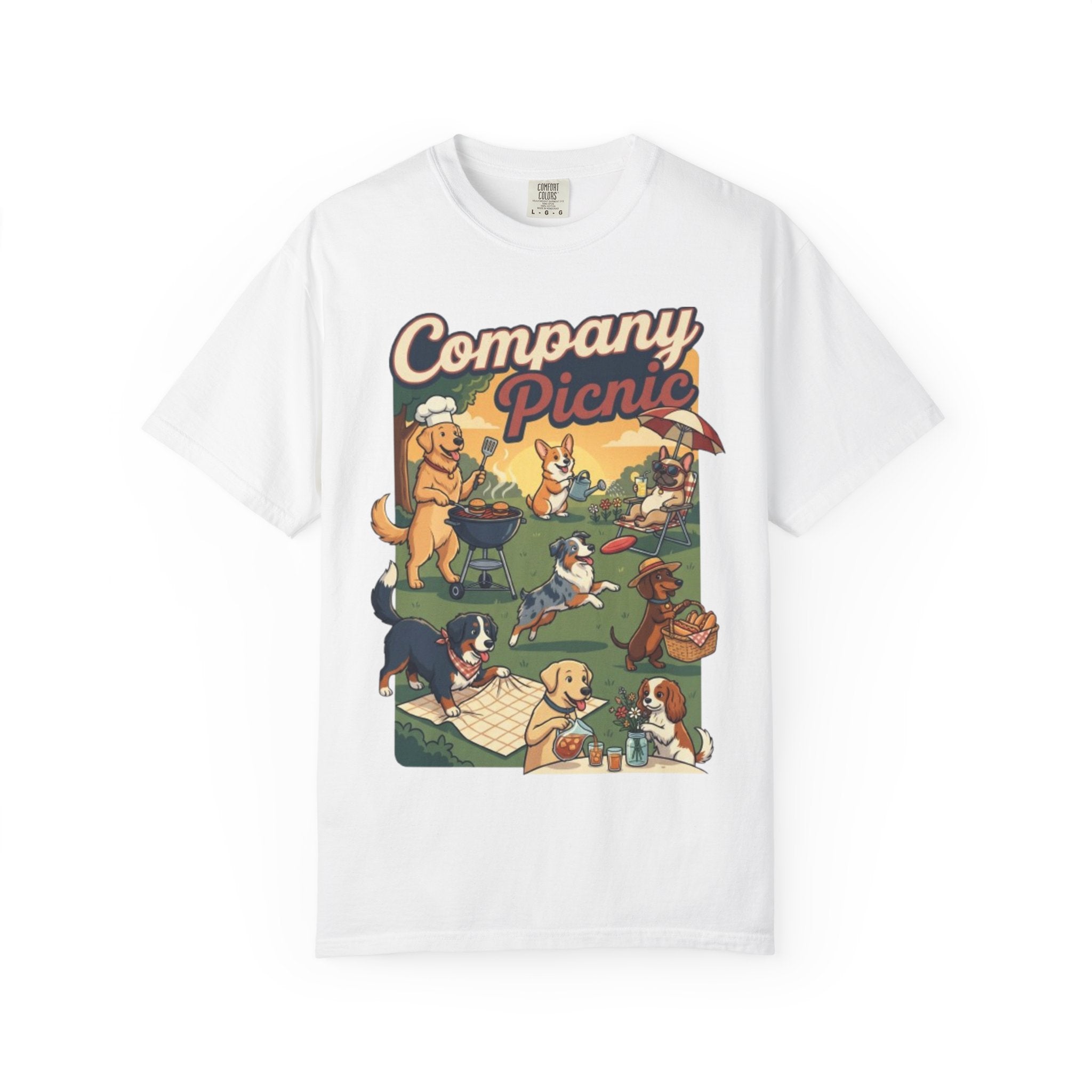 Labor Day — "Company Picnic" Dogs Picnic Graphic Tee